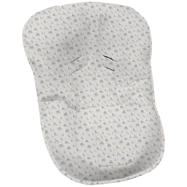 Funda grupo cero en tejido villela estampada Toile - Marinero azul