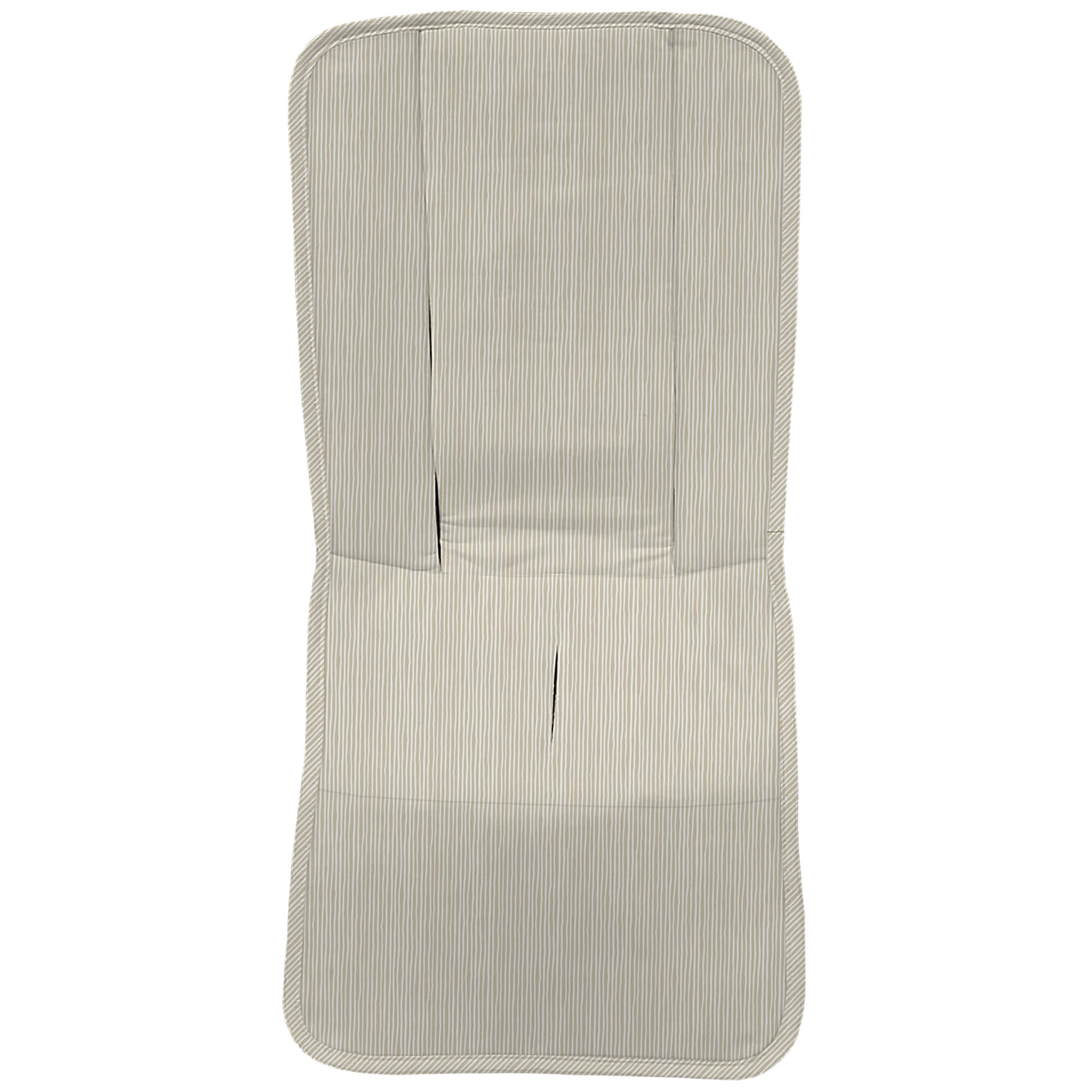 Funda en tejido villela estampada recta Milán rayas tostado