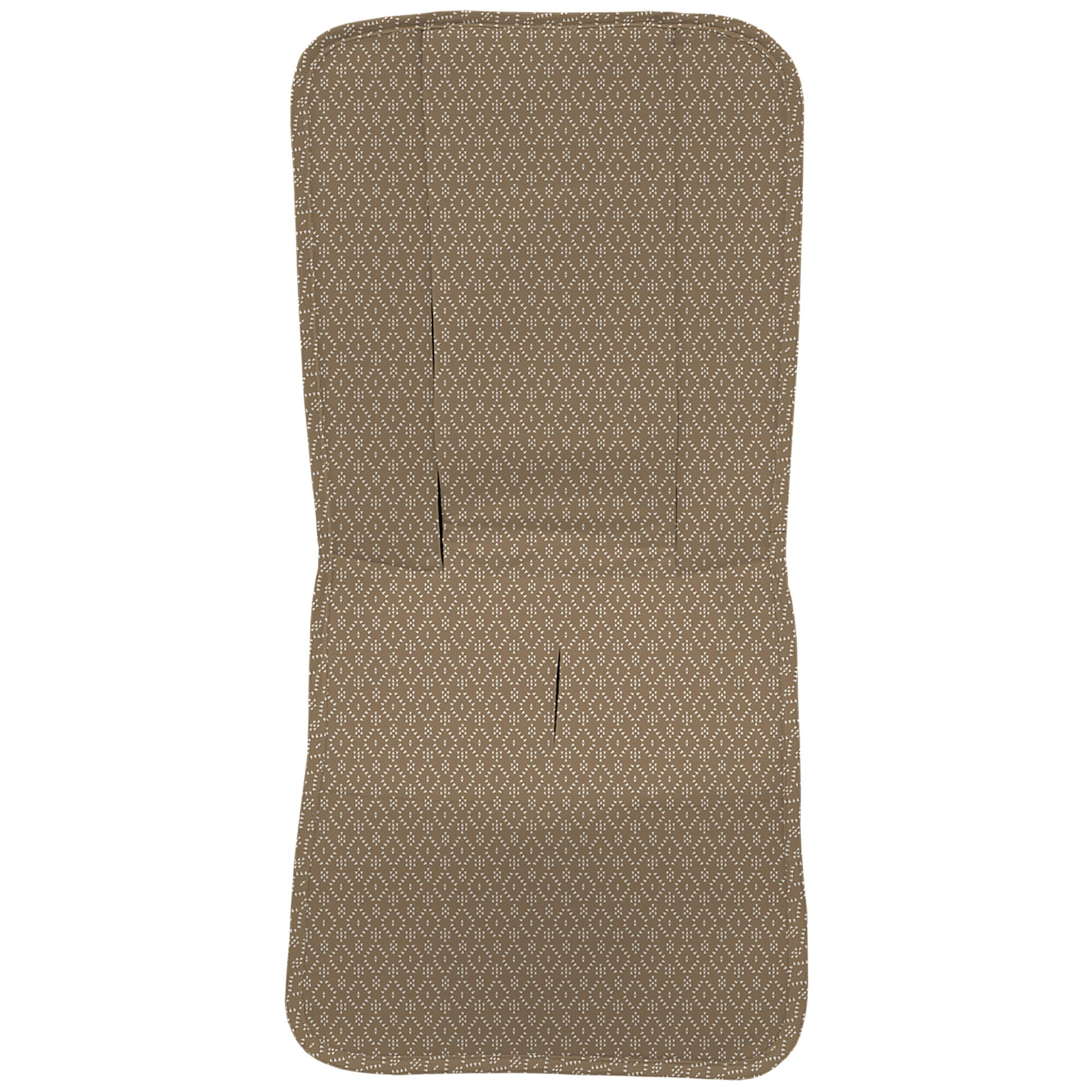 Funda en tejido villela estampada recta Nepal marrón oscuro