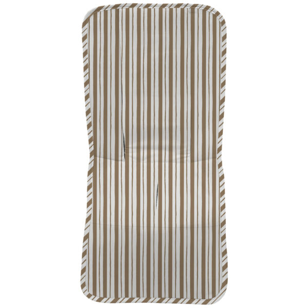 Funda en tejido villela estampada recta Provenza rayas marrón