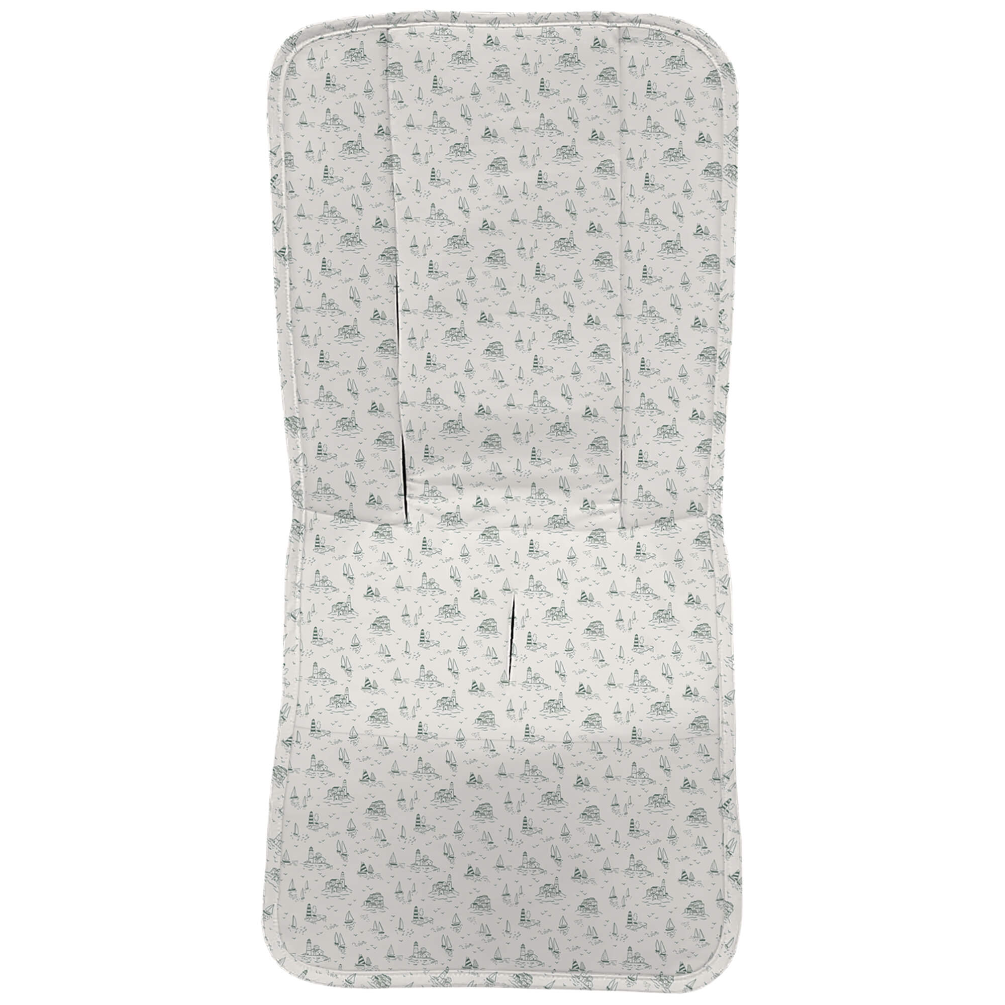 Funda en tejido villela estampada recta Toile - Marinero verde