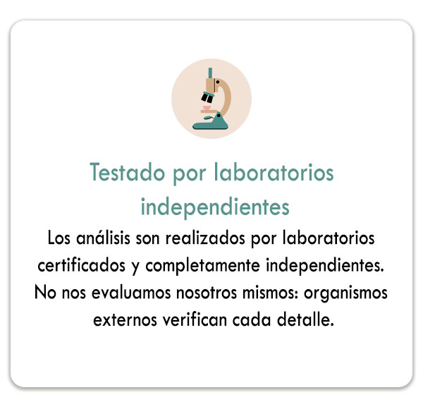 Testado por laboratorios independientes
