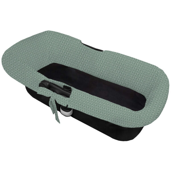 Interior capazo universal de lazadas en tejido villela estampada Nepal verde oscuro