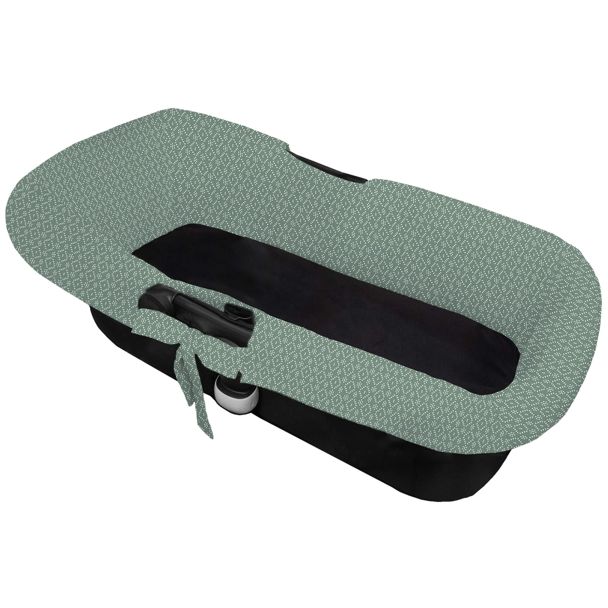 Interior capazo universal de lazadas en tejido villela estampada Nepal verde oscuro