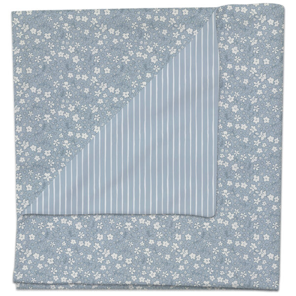 Manta multiusos en tejido villela estampada Iris azul