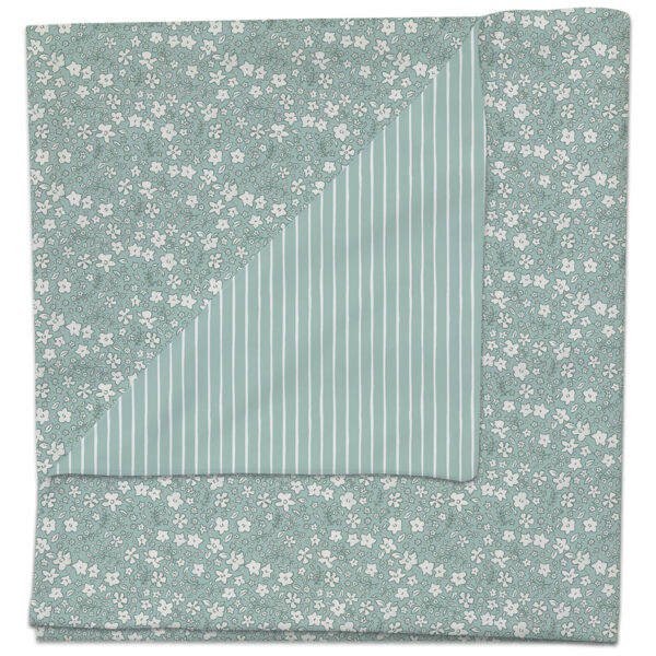 Manta multiusos en tejido villela estampada Iris verde