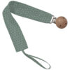 Pinza para el chupete en tejido villela estampada Nepal verde oscuro