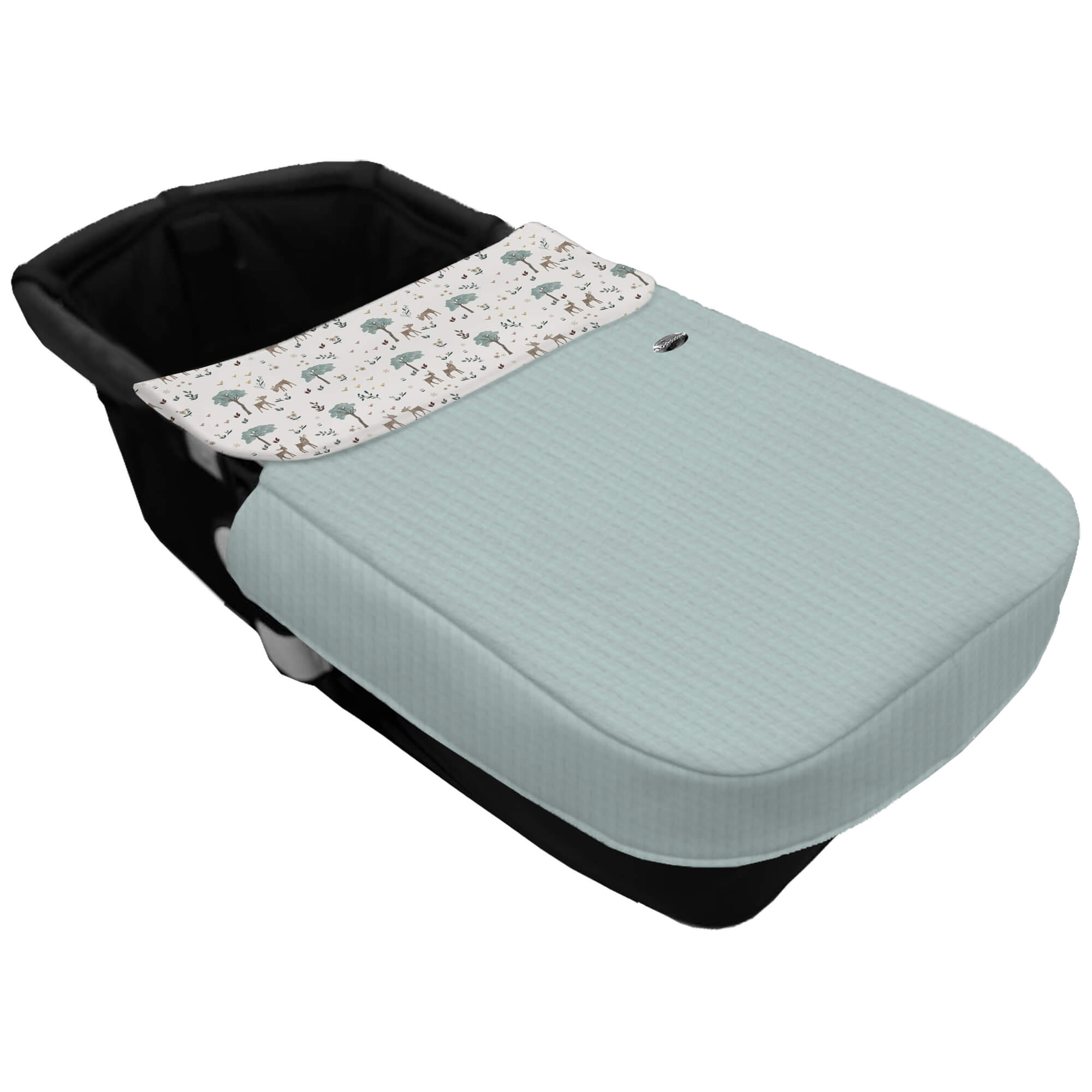 Saco para el Capazo con Colcha con forma Cinturón Bambi verano azulado