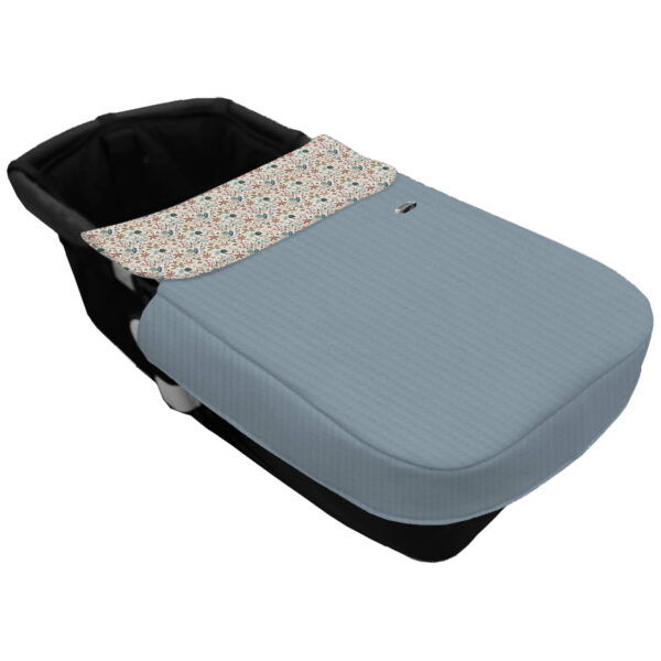 Saco para el Capazo con Colcha con forma Cinturón Garden azul