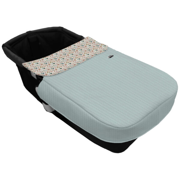 Saco para el Capazo con Colcha con forma Cinturón Garden menta