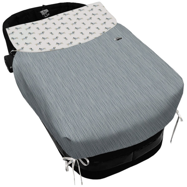 6837 Sacos Capazo Con Colcha Milán Azul
