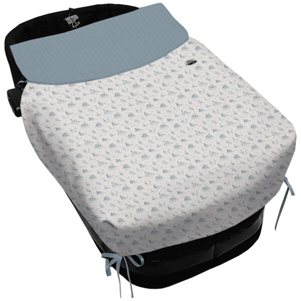 6805 Sacos Capazo Con Colcha Toile Azul