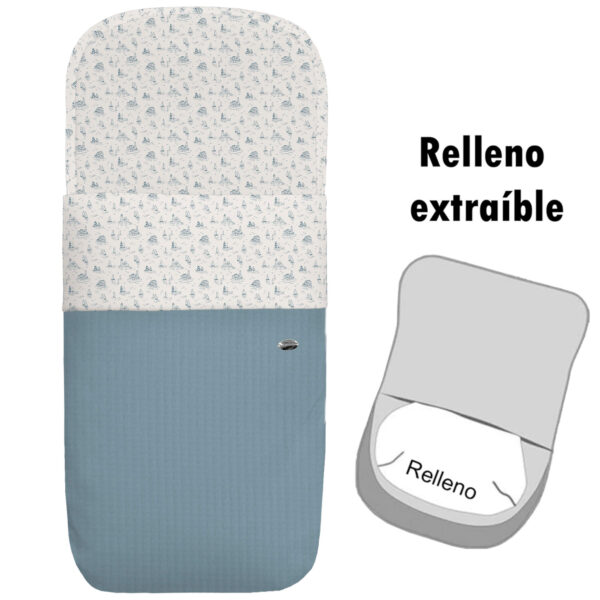 Saco para Capazo modelo desenfundable Marinero azul