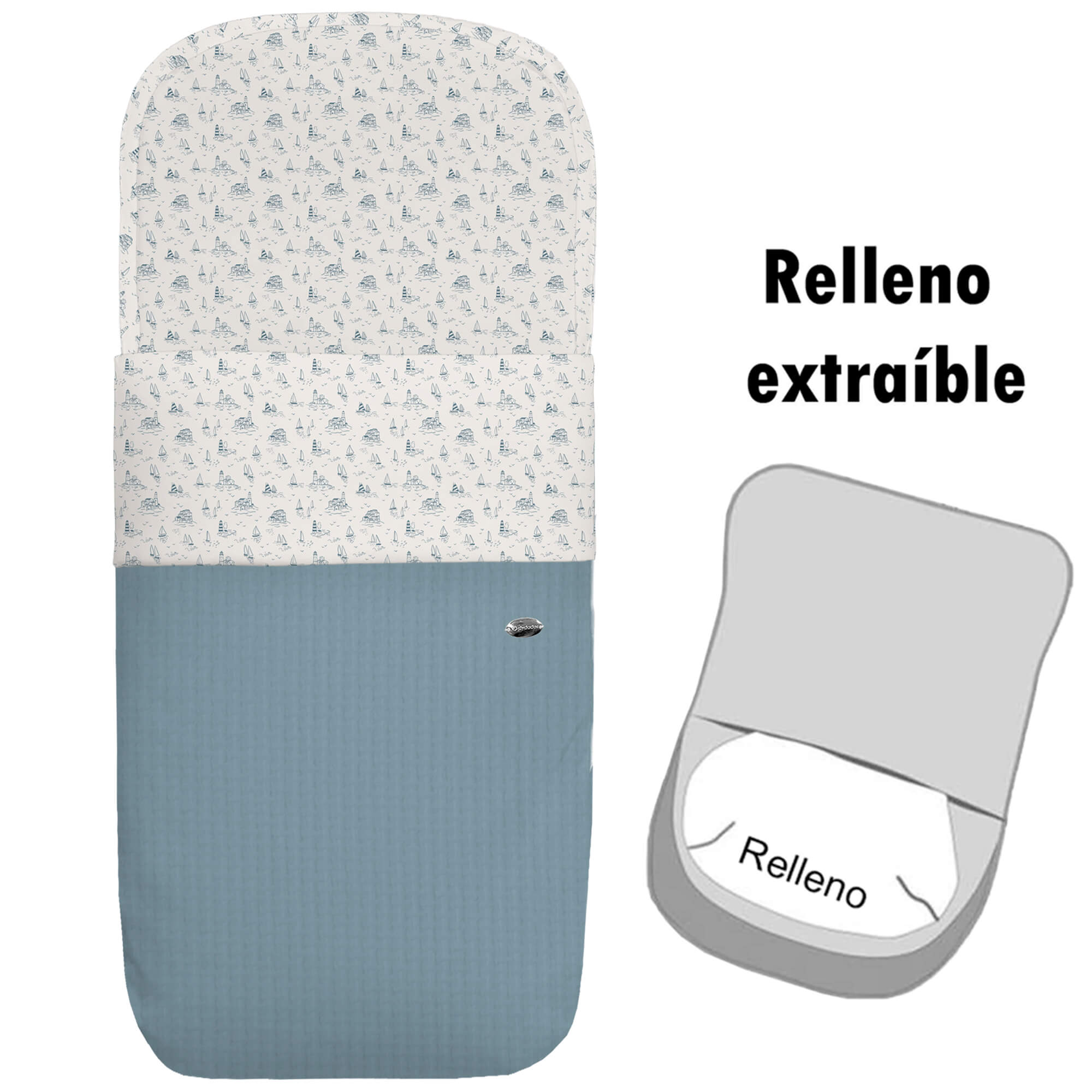 Saco para Capazo modelo desenfundable Marinero azul