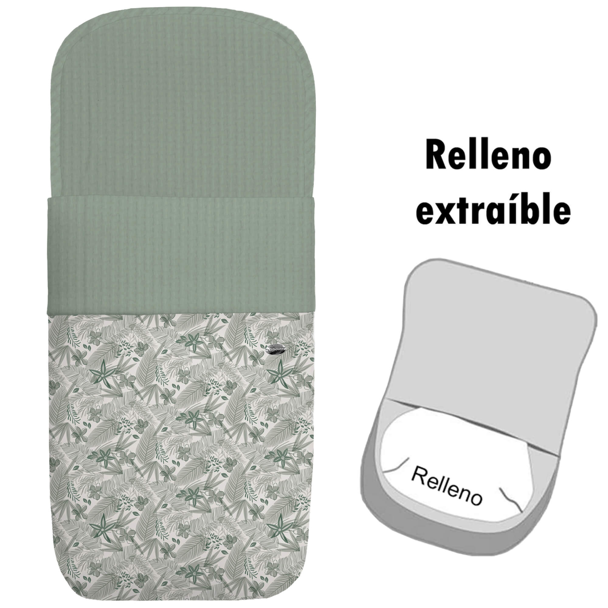 Saco capazo desenfundable Piccolo verde Saco para Capazo modelo desenfundable Piccolo verde