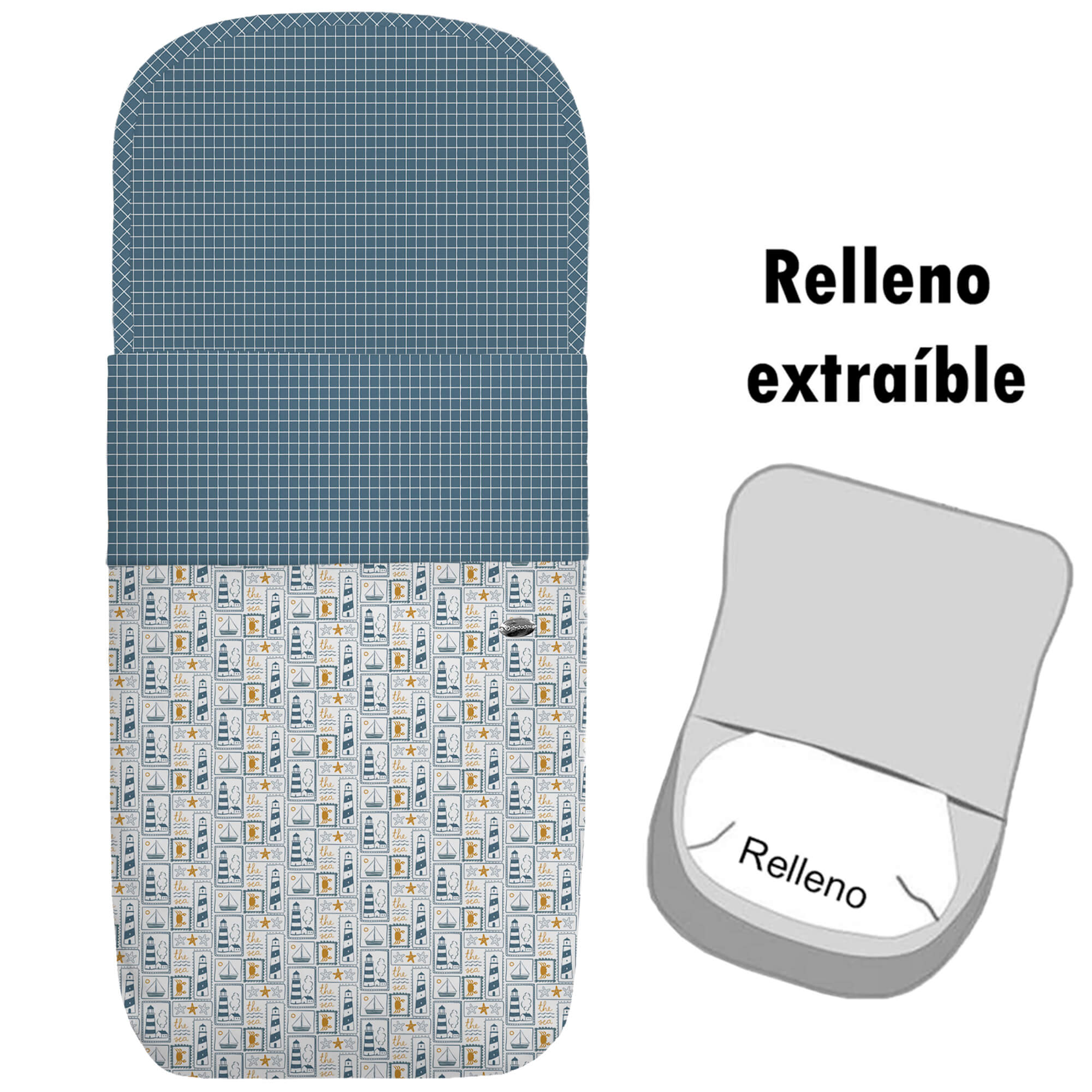 Saco para Capazo modelo desenfundable Porto azul