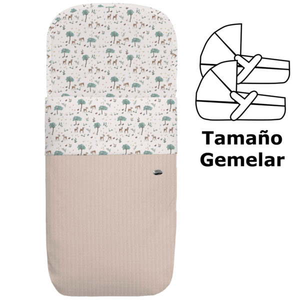 Saco para Capazo modelo gemelar Bambi tostado