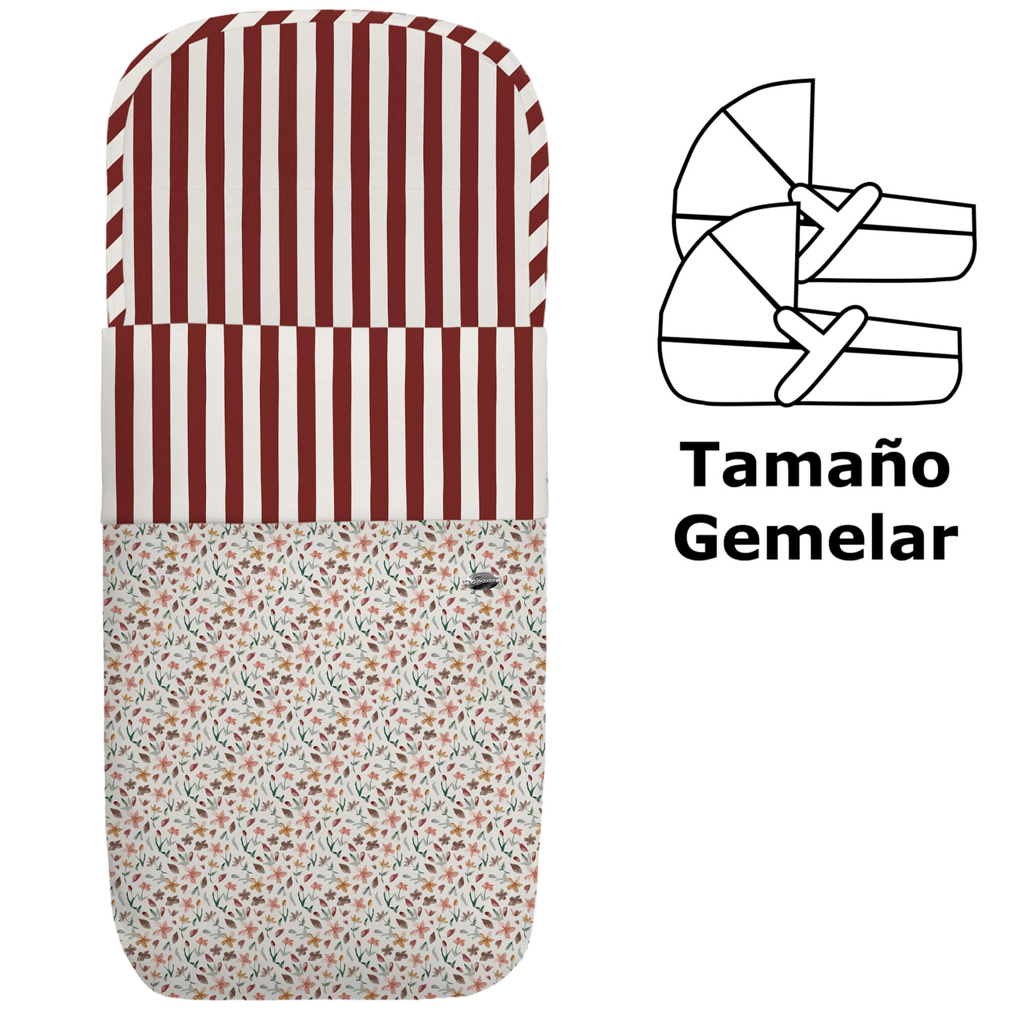 Saco para Capazo modelo gemelar Brisa granate