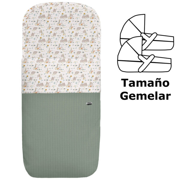 Saco para Capazo modelo gemelar Erick verde