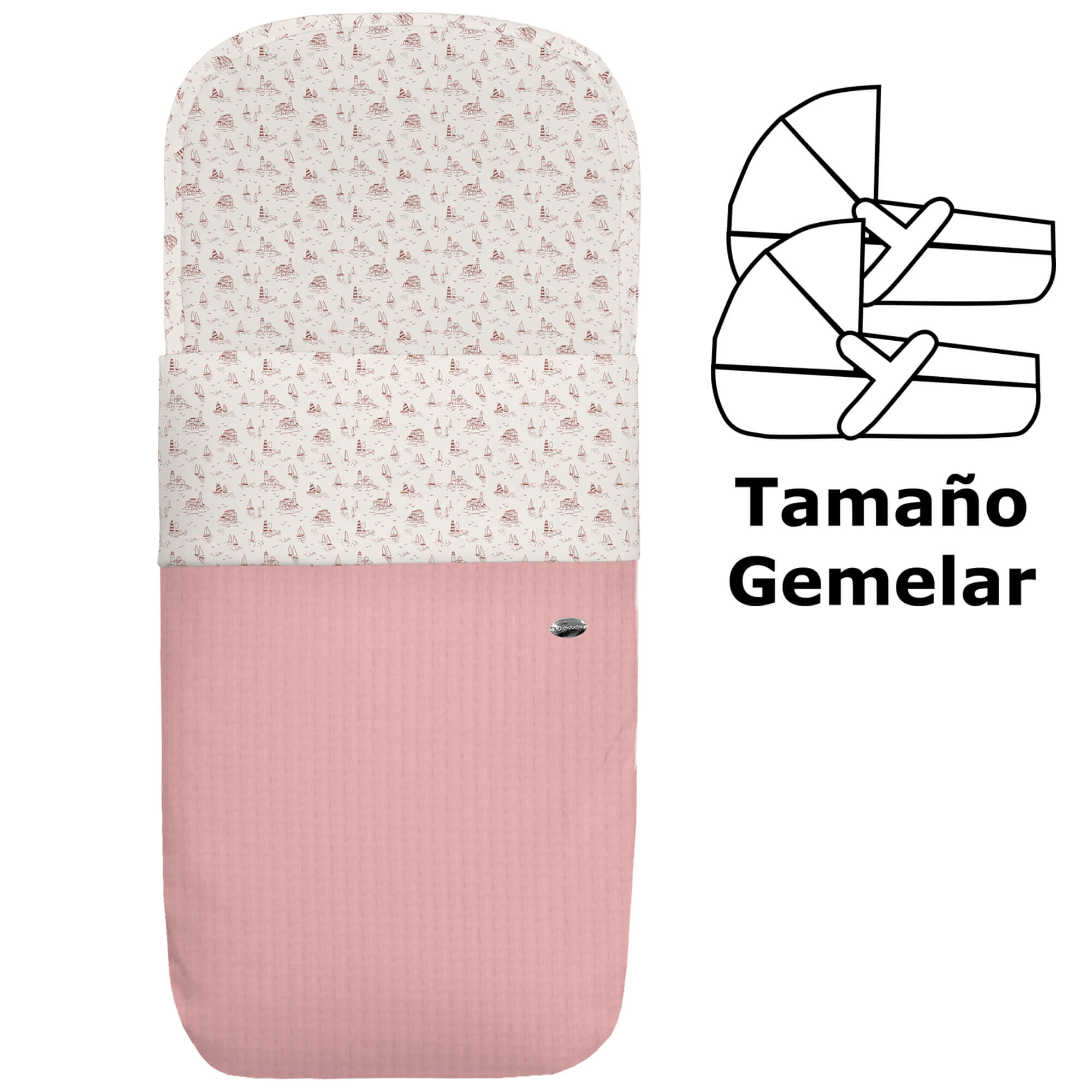Saco para Capazo modelo gemelar Marinero maquillaje