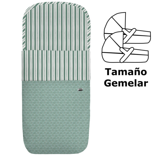 Saco para Capazo modelo gemelar Provenza verde
