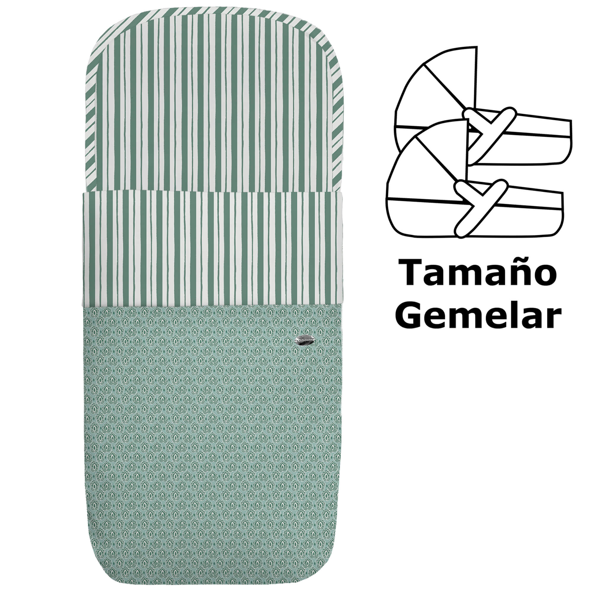Saco para Capazo modelo gemelar Provenza verde