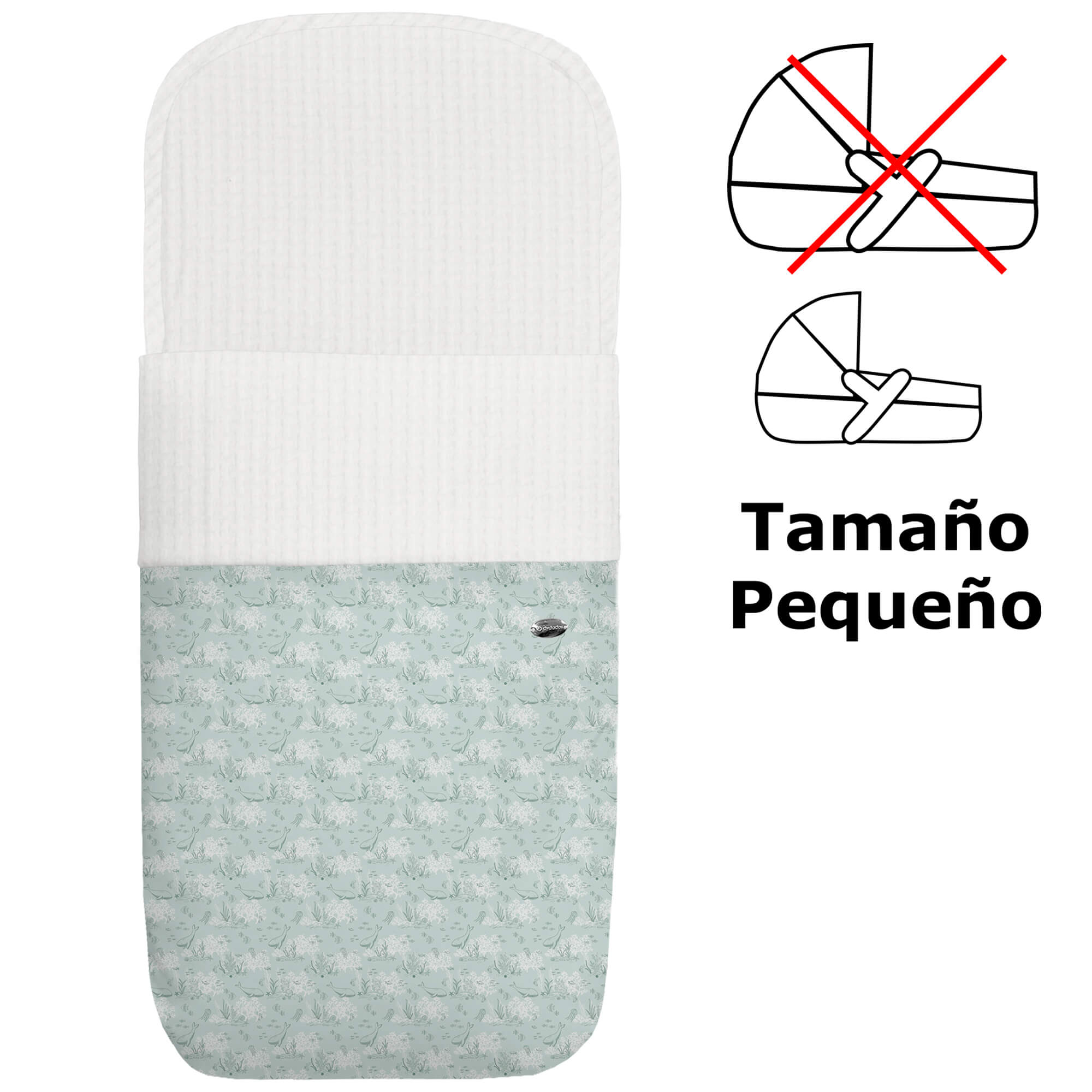 Saco para Capazo modelo pequeño Arrecife verde