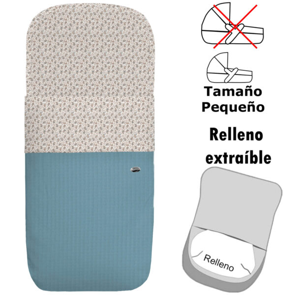 Saco para Capazo modelo pequeño desenfundable Atenas azul