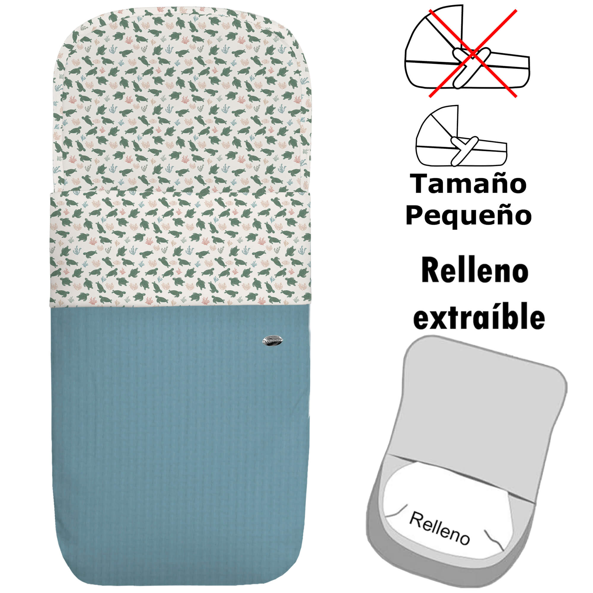 Saco para Capazo modelo pequeño desenfundable Cairo azul