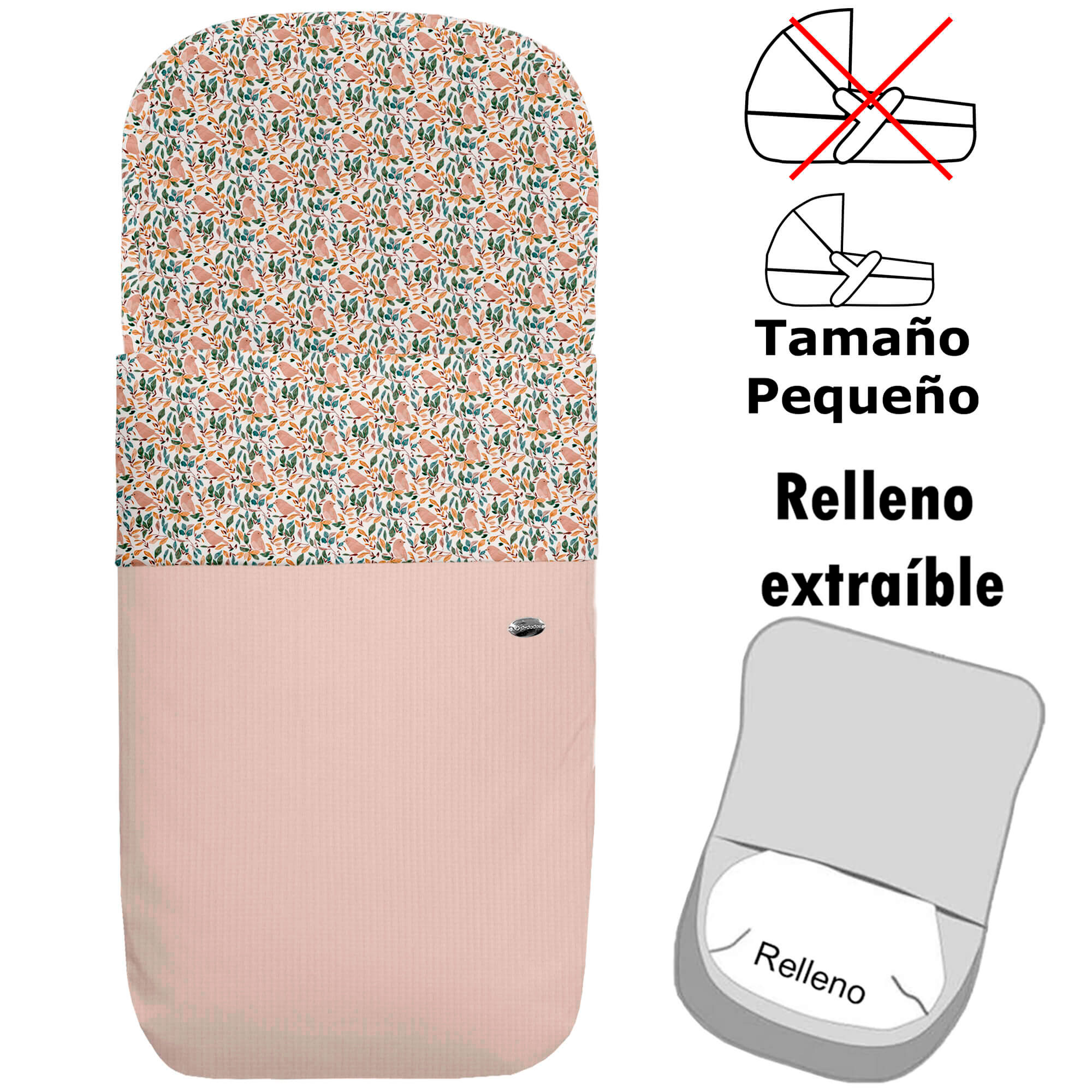 Saco capazo pequeño desenfundable Dylan tostado Saco para Capazo modelo pequeño desenfundable Dylan tostado