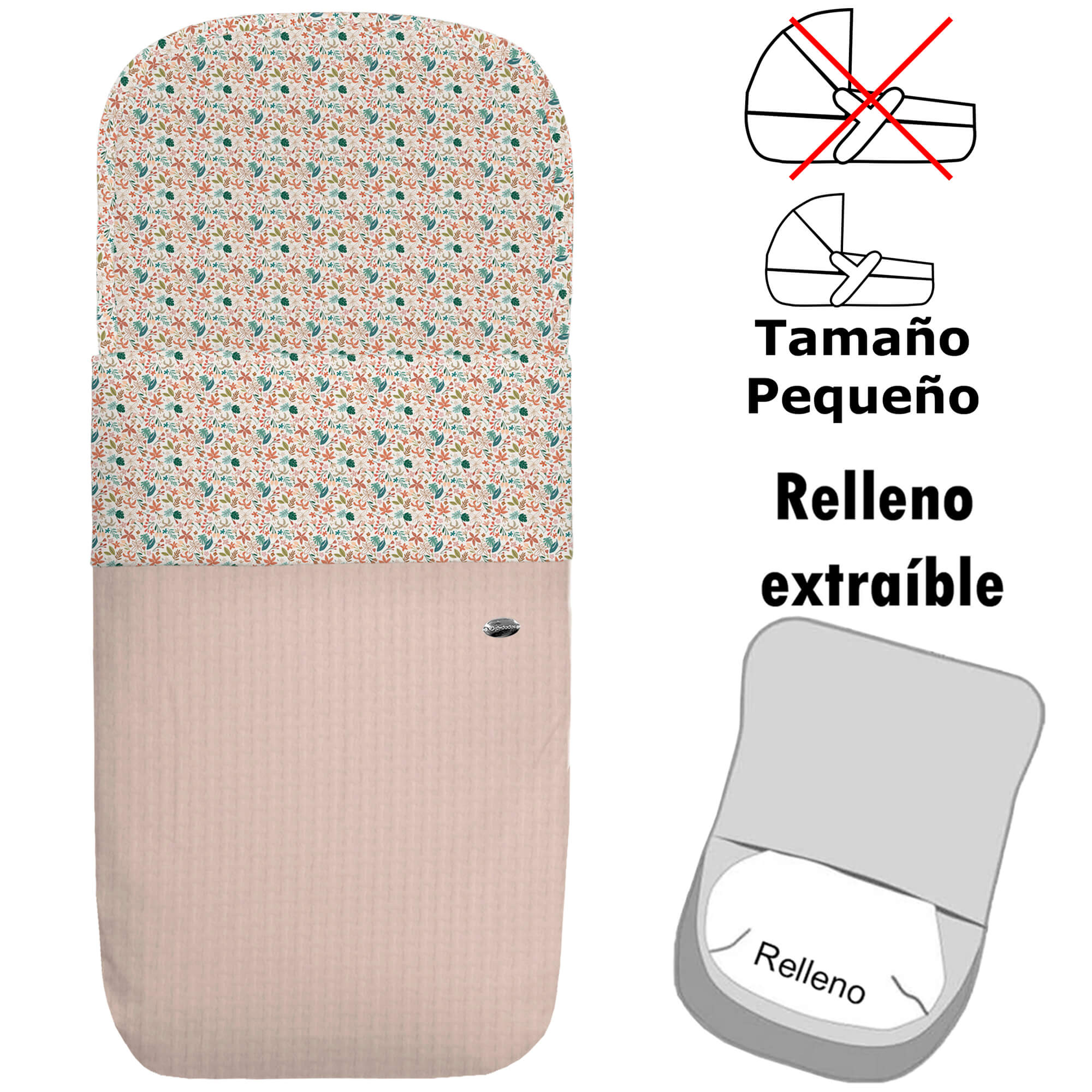 Saco para Capazo modelo pequeño desenfundable Garden tostado