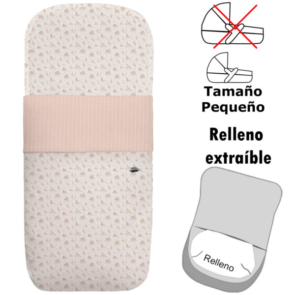 Saco para Capazo modelo pequeño desenfundable Toile tostado
