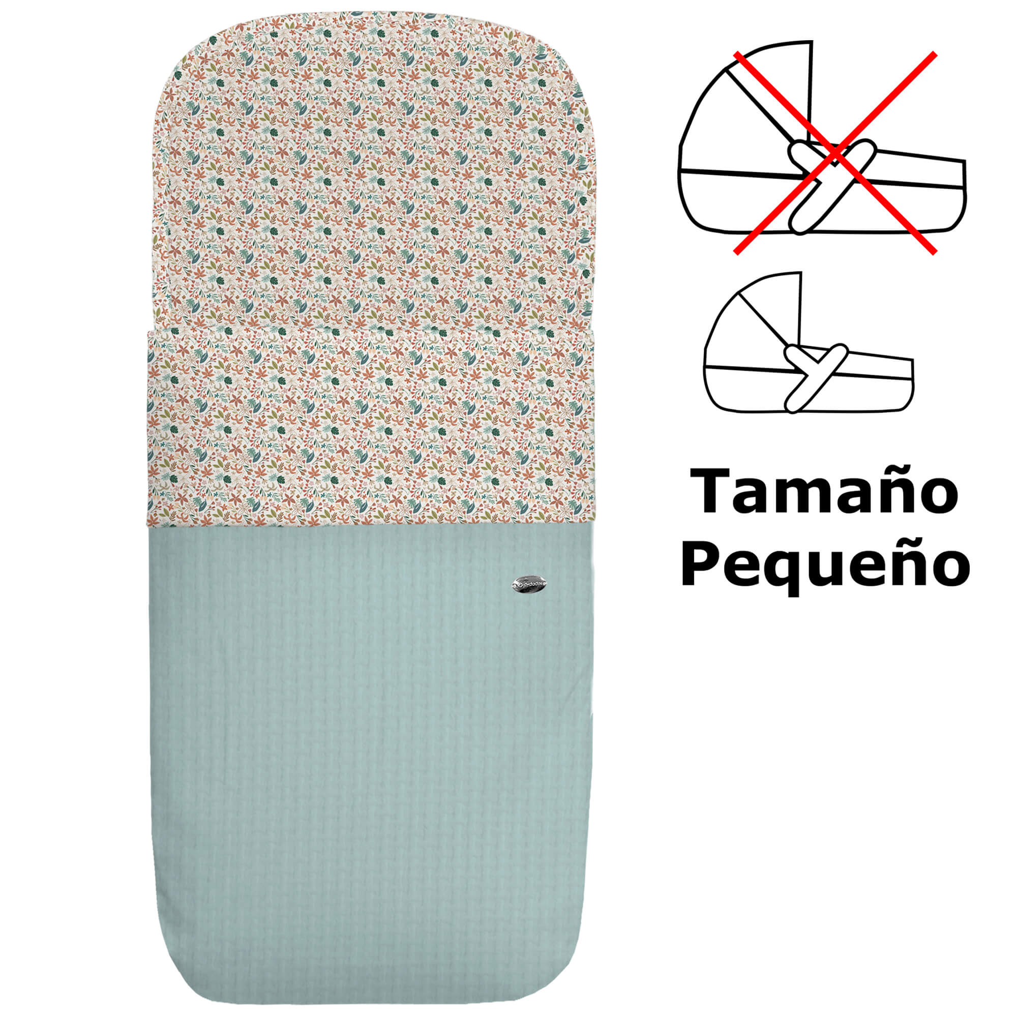 Saco capazo pequeño Garden menta Saco para Capazo modelo pequeño Garden menta