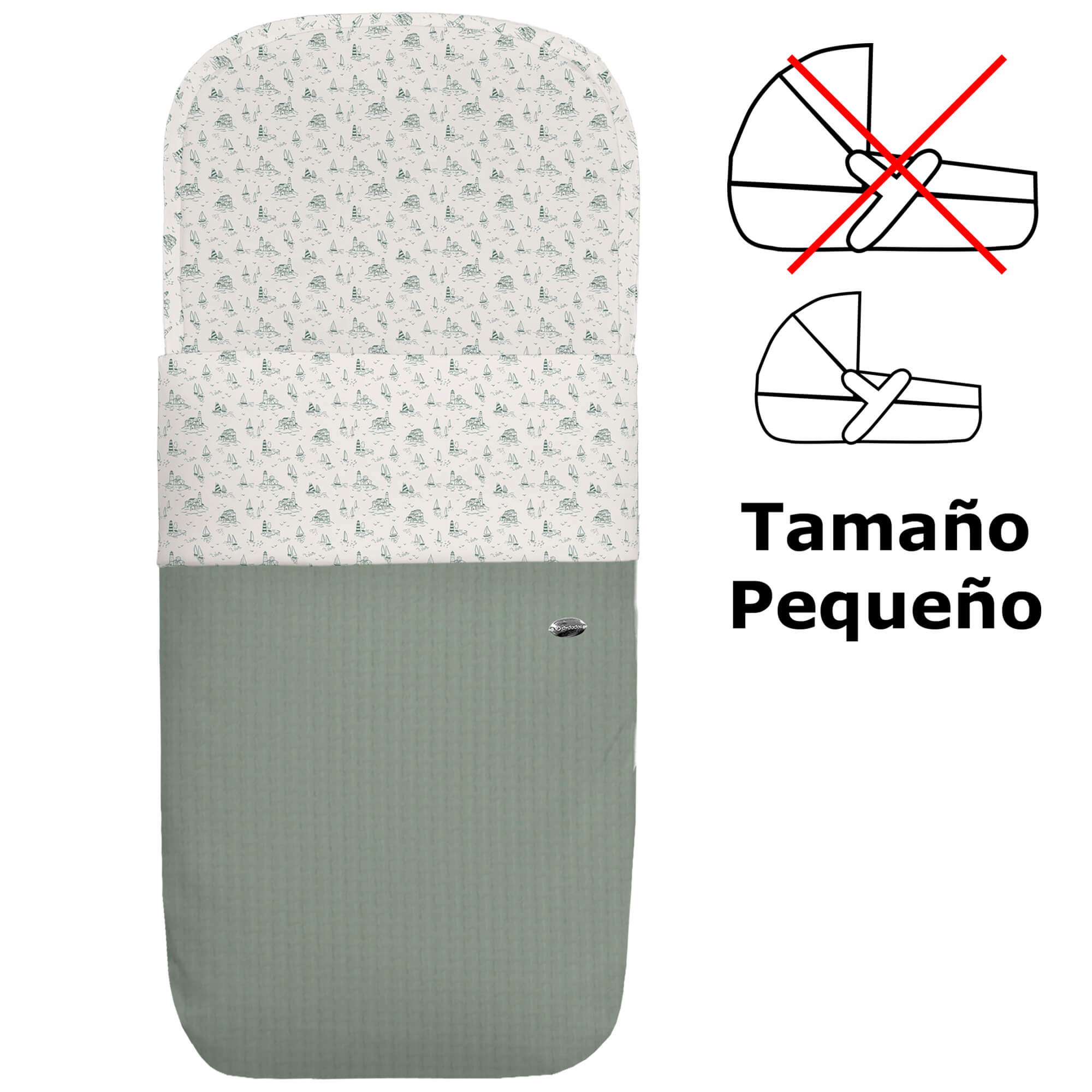 Saco para Capazo modelo pequeño Marinero verde