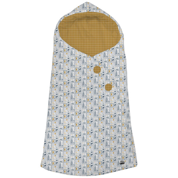 Saco para Capazo modelo capucha Porto mostaza
