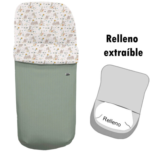 Saco para silla modelo gemelar desenfundable Erick verde
