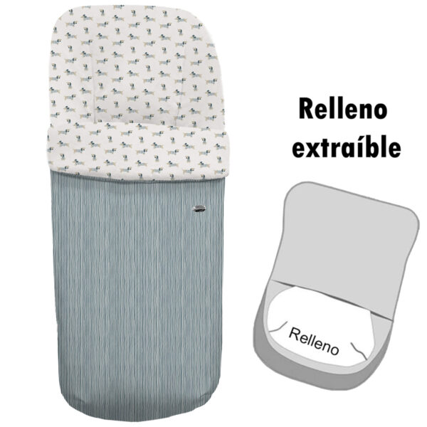 Saco para silla modelo gemelar desenfundable Milán azul