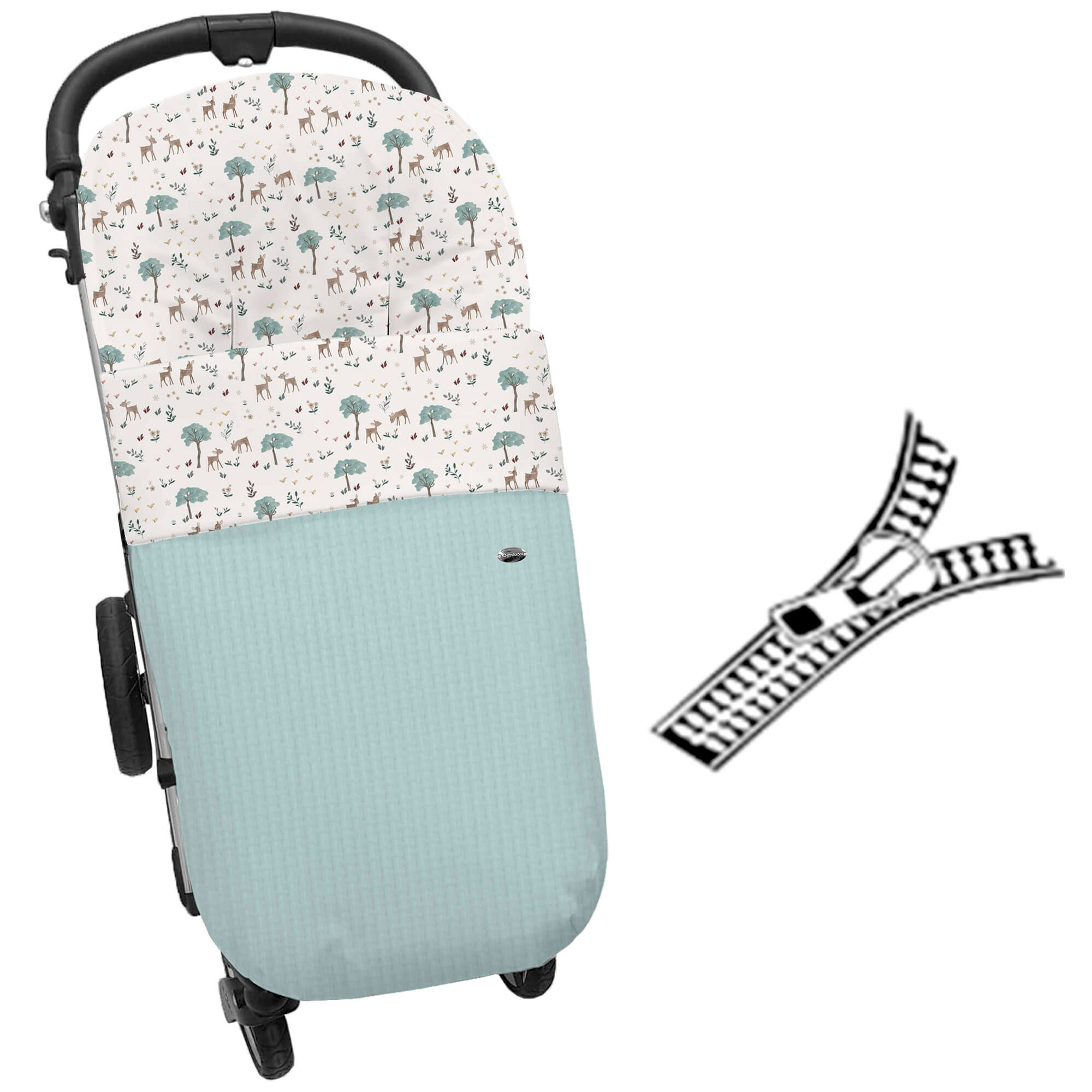 Saco para silla modelo global cremallera Bambi azulado