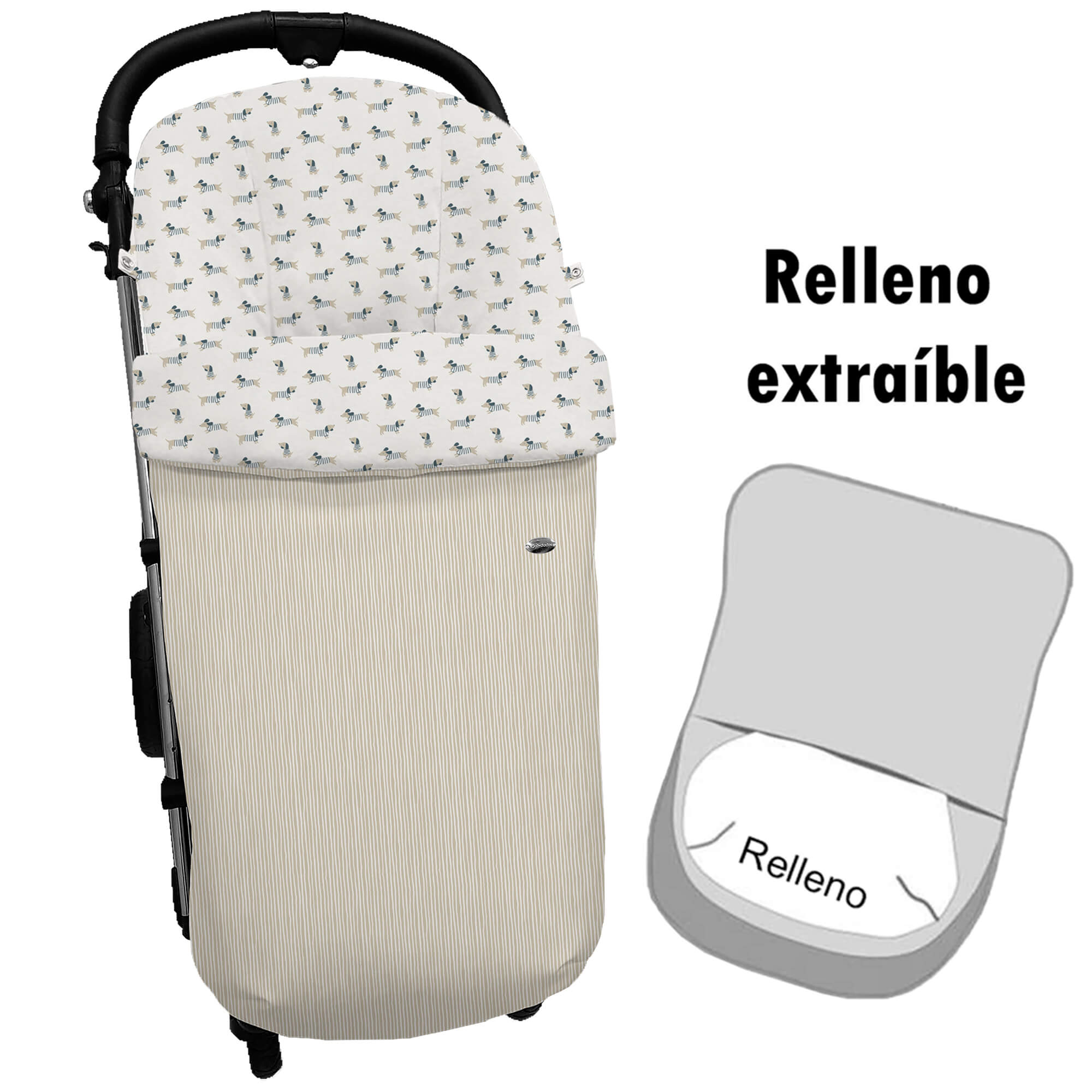 Saco para silla modelo global desenfundable Milán tostado