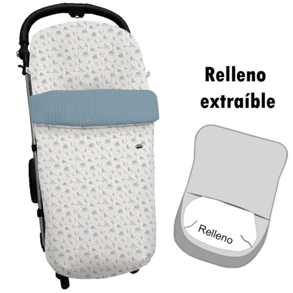 Saco para silla modelo global desenfundable Toile azul