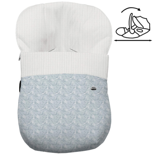 Saco para grupo cero modelo modular Arrecife azul