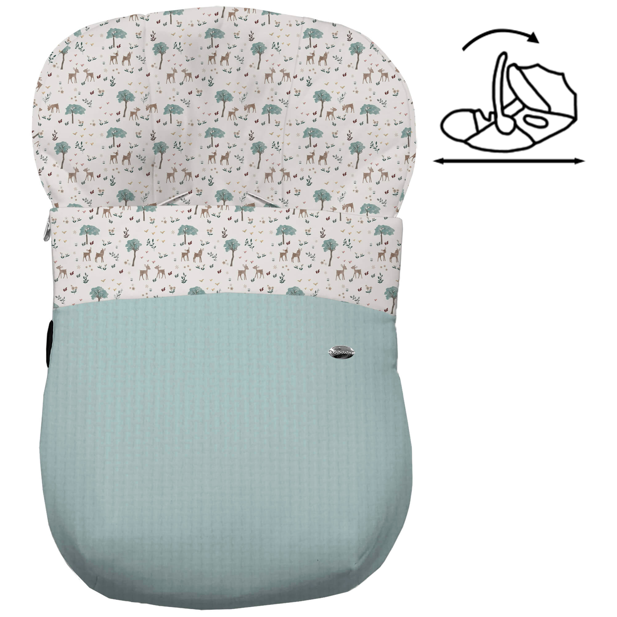 Saco para grupo cero modelo modular Bambi azulado