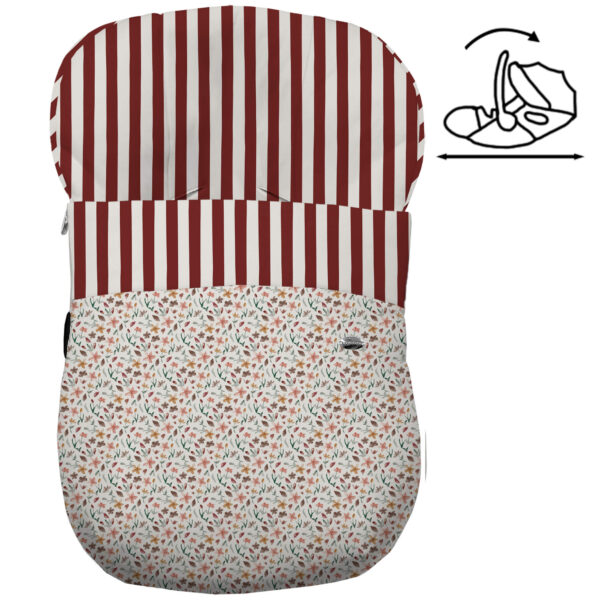 Saco para grupo cero modelo modular Brisa granate