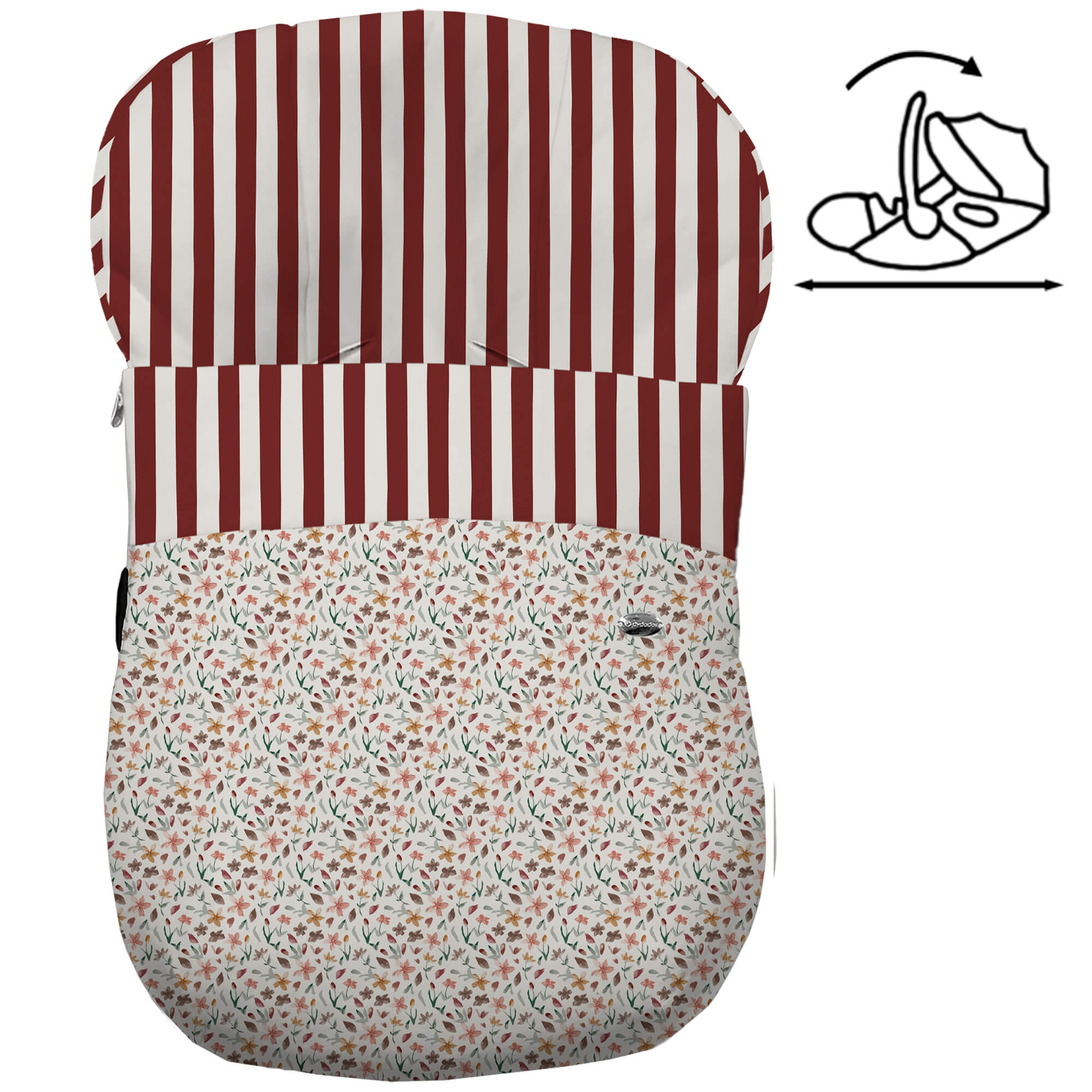 Saco para grupo cero modelo modular Brisa granate