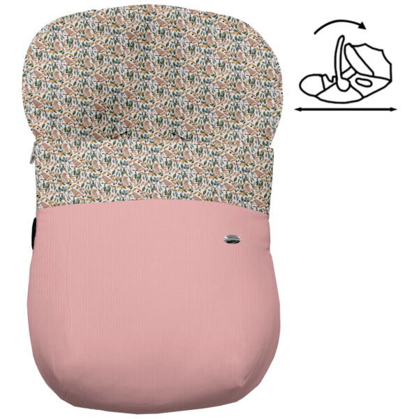 Saco para grupo cero modelo modular Dylan rosado