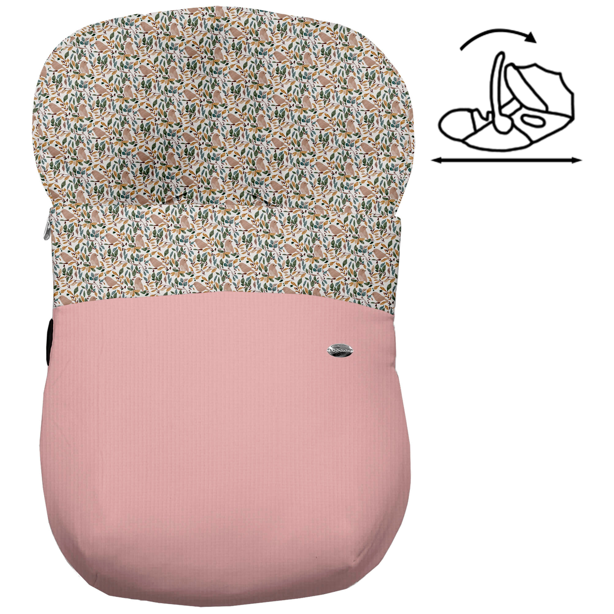 Saco para grupo cero modelo modular Dylan rosado