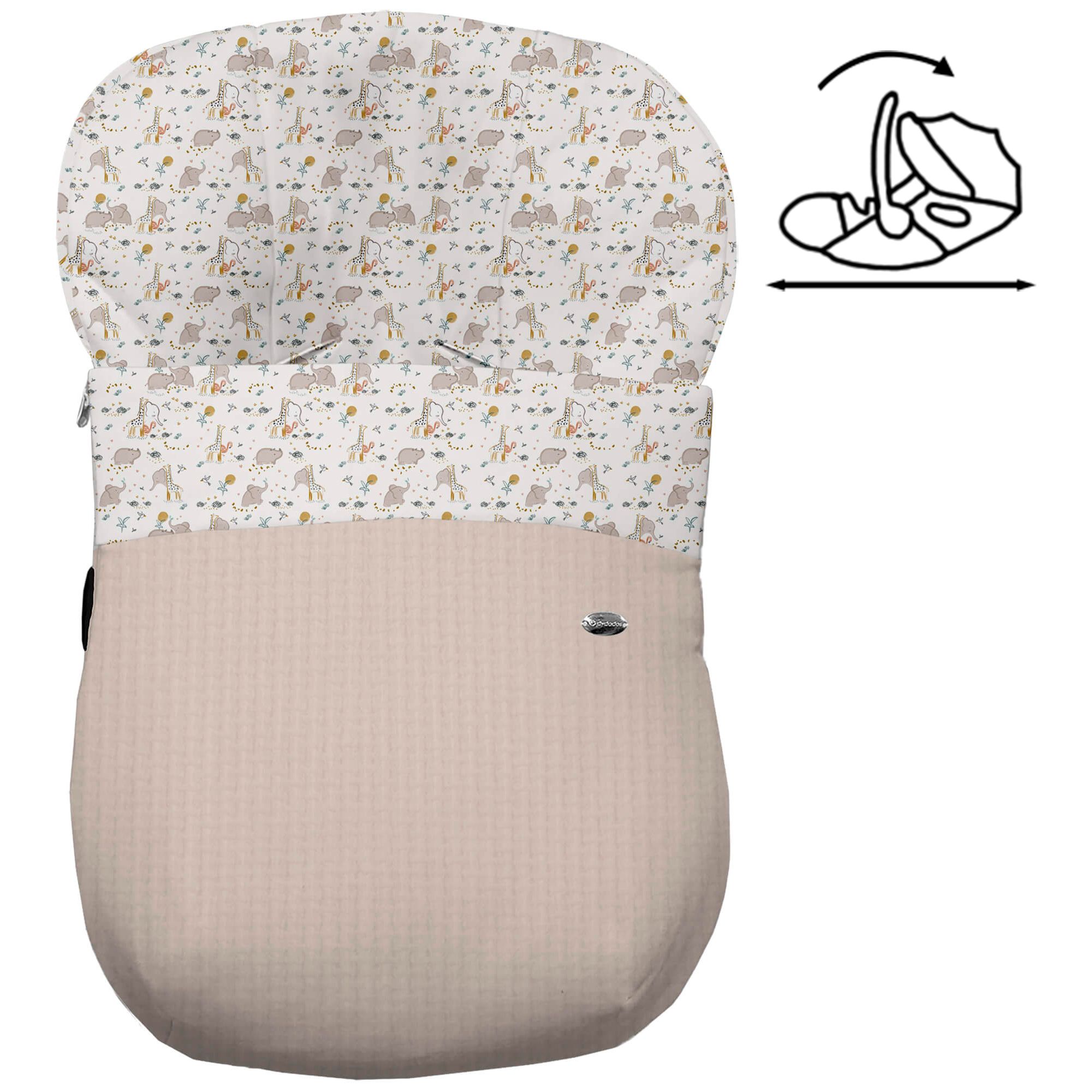 Saco para grupo cero modelo modular Erick tostado