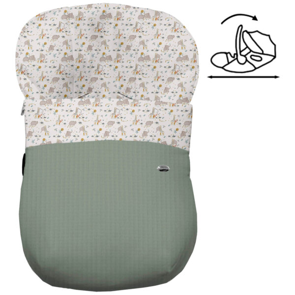 Saco para grupo cero modelo modular Erick verde