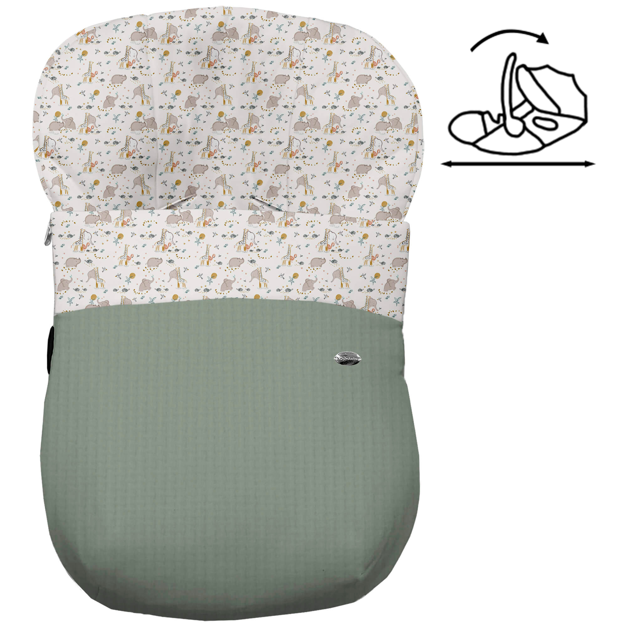Saco para grupo cero modelo modular Erick verde