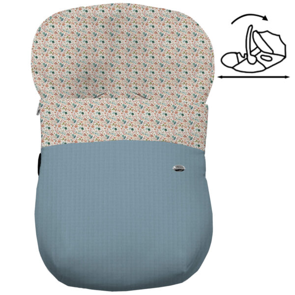 Saco para grupo cero modelo modular Garden azul